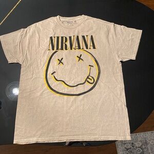 Nirvana Band t-shirt XL new without tags smiley face